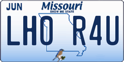 MO license plate LH0R4U