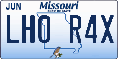 MO license plate LH0R4X