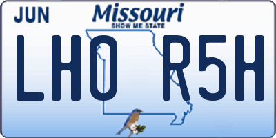 MO license plate LH0R5H