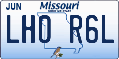 MO license plate LH0R6L