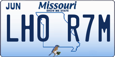 MO license plate LH0R7M