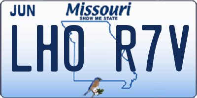 MO license plate LH0R7V