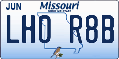 MO license plate LH0R8B