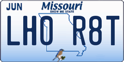 MO license plate LH0R8T