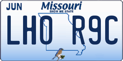 MO license plate LH0R9C