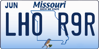 MO license plate LH0R9R