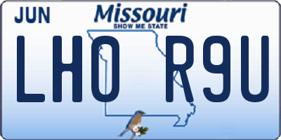 MO license plate LH0R9U