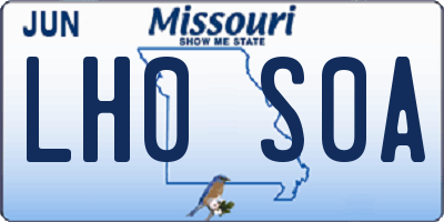 MO license plate LH0S0A