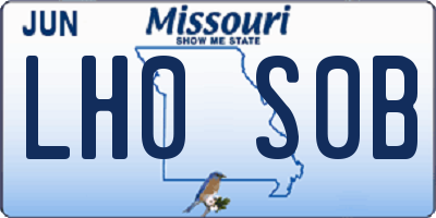 MO license plate LH0S0B