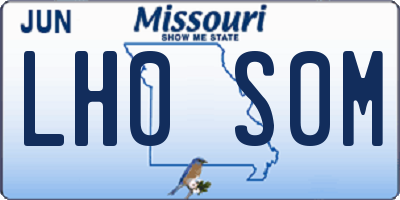 MO license plate LH0S0M