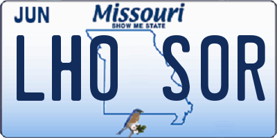 MO license plate LH0S0R