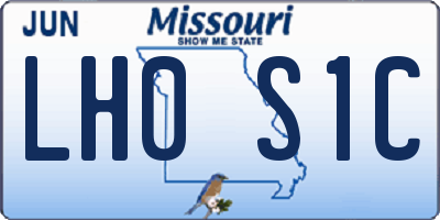 MO license plate LH0S1C
