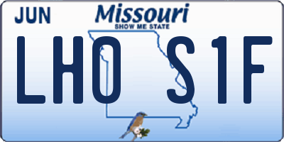 MO license plate LH0S1F