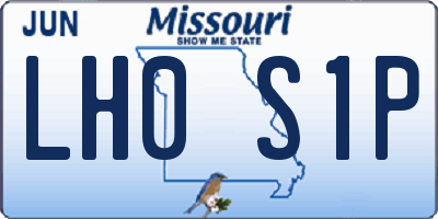 MO license plate LH0S1P