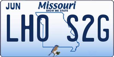 MO license plate LH0S2G