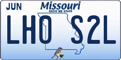MO license plate LH0S2L