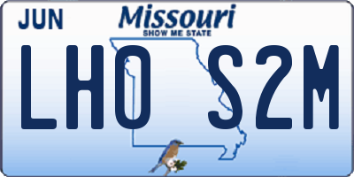MO license plate LH0S2M