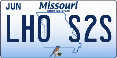 MO license plate LH0S2S