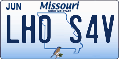 MO license plate LH0S4V