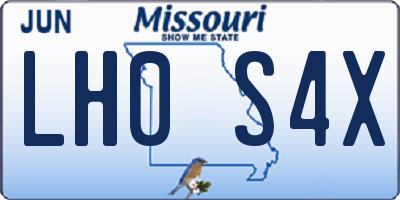 MO license plate LH0S4X