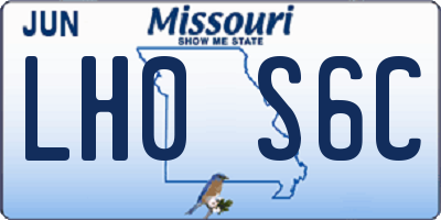 MO license plate LH0S6C