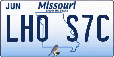 MO license plate LH0S7C