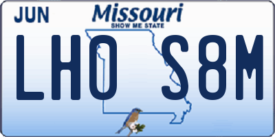 MO license plate LH0S8M