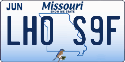 MO license plate LH0S9F