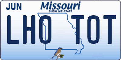 MO license plate LH0T0T