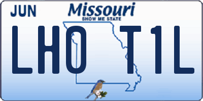 MO license plate LH0T1L
