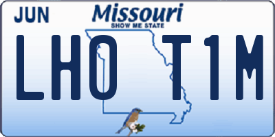 MO license plate LH0T1M