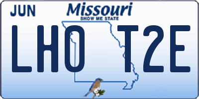 MO license plate LH0T2E