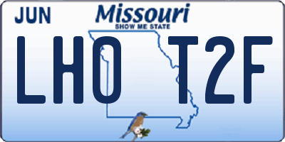 MO license plate LH0T2F