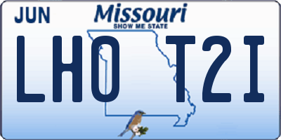 MO license plate LH0T2I