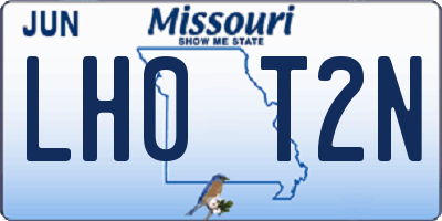 MO license plate LH0T2N