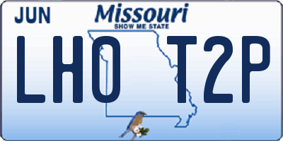 MO license plate LH0T2P