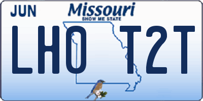 MO license plate LH0T2T