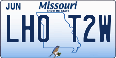 MO license plate LH0T2W