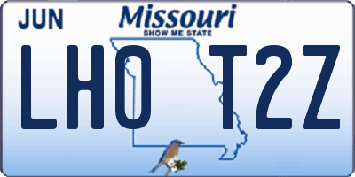 MO license plate LH0T2Z