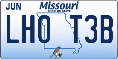 MO license plate LH0T3B