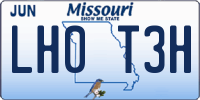 MO license plate LH0T3H