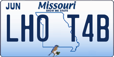 MO license plate LH0T4B
