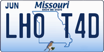 MO license plate LH0T4D