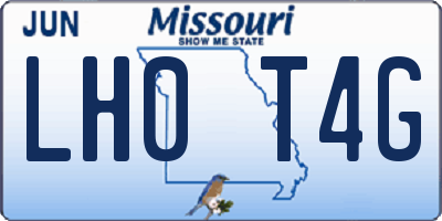 MO license plate LH0T4G