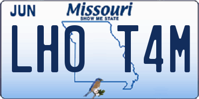 MO license plate LH0T4M