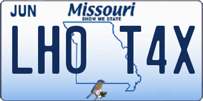 MO license plate LH0T4X