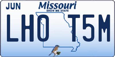 MO license plate LH0T5M