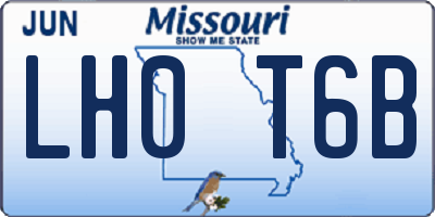 MO license plate LH0T6B