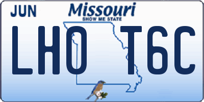 MO license plate LH0T6C