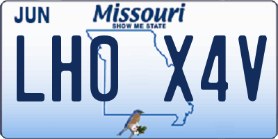 MO license plate LH0X4V